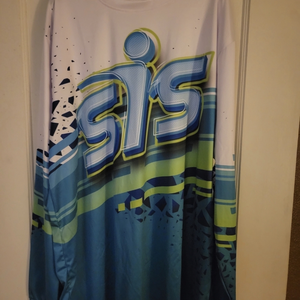 Blue and Green Men's Jersey
